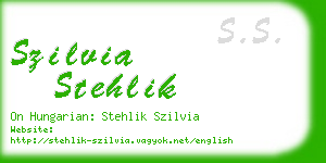 szilvia stehlik business card